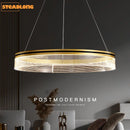 lustre de luxe italien moderne acrylique anneau lumineux créatif simple