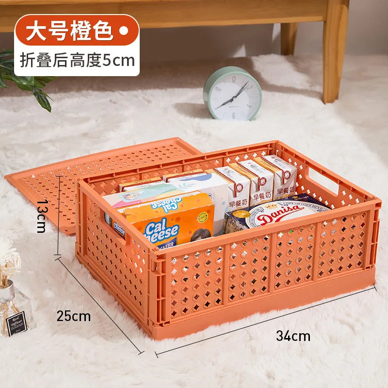 Collapsible Desktop Storage Box, Student Cosmetics Basket, Simplicity, Household, Dormitory, Stationery, Sundry, Small - vue 16 sur 18