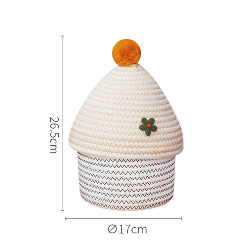 panier en coton tissé à la main pour rangement décoratif - vue 15 sur 15