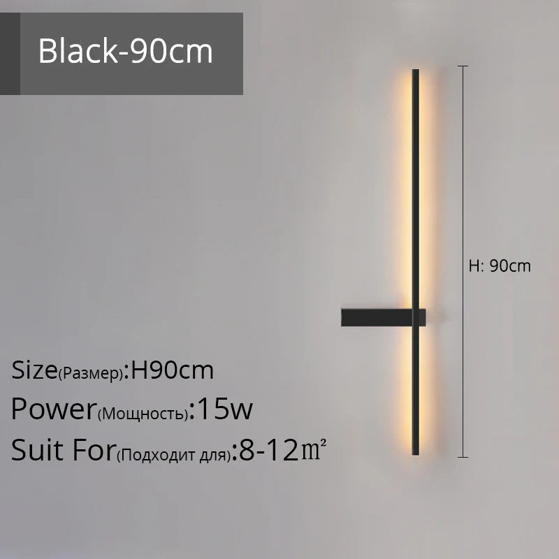 Minimalistische LED-Wandleuchte aus Aluminium für Innenbeleuchtung - vue 18 sur 18