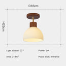 LED-Deckenleuchte Holz Glas für Flur, Korridor, Garderobe, Balkon, nordisches Design