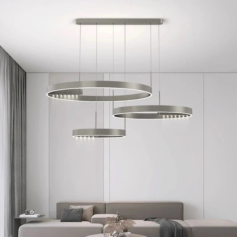 lustre moderne simple led pour éclairage intérieur - vue 5 sur 10