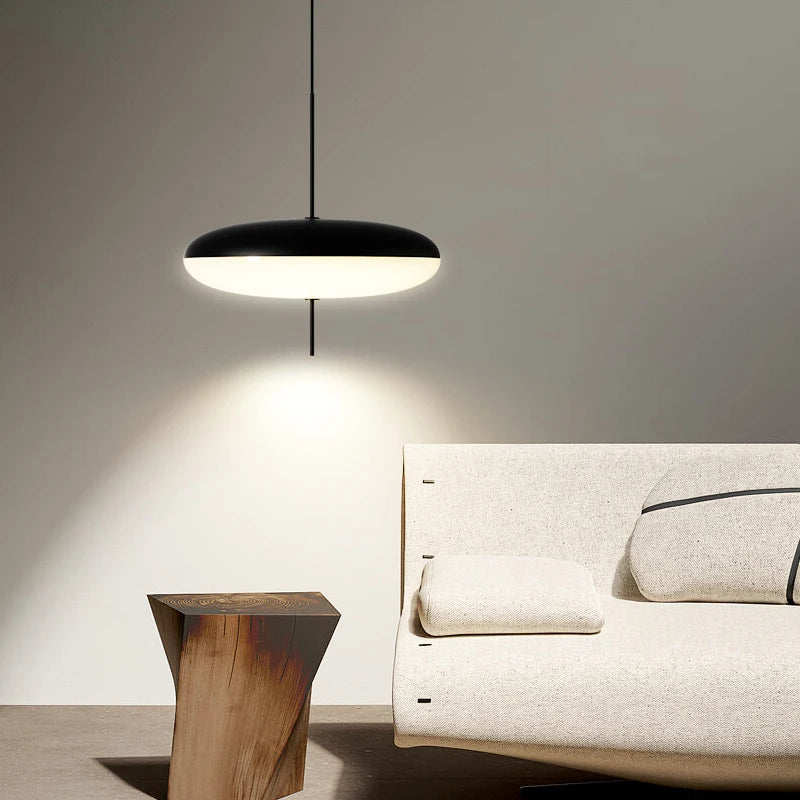 suspension moderne décorative avec fil plat réglable - vue 3 sur 8