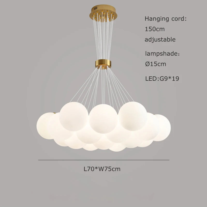 Kugel-Kronleuchter Planet LED Modern Höhenverstellbar für Dekoration