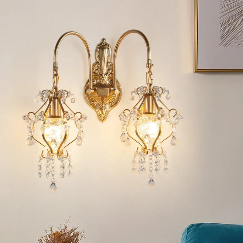applique murale en cristal rétro nordique pour décoration intérieure - vue 6 sur 7