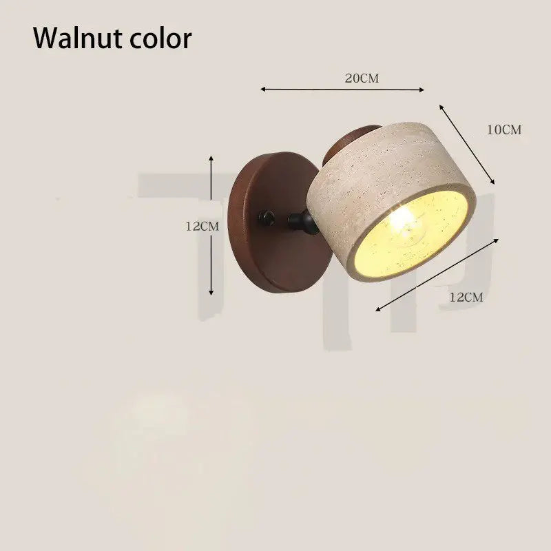 applique murale en pierre décorative à LED rotative - vue 8 sur 8
