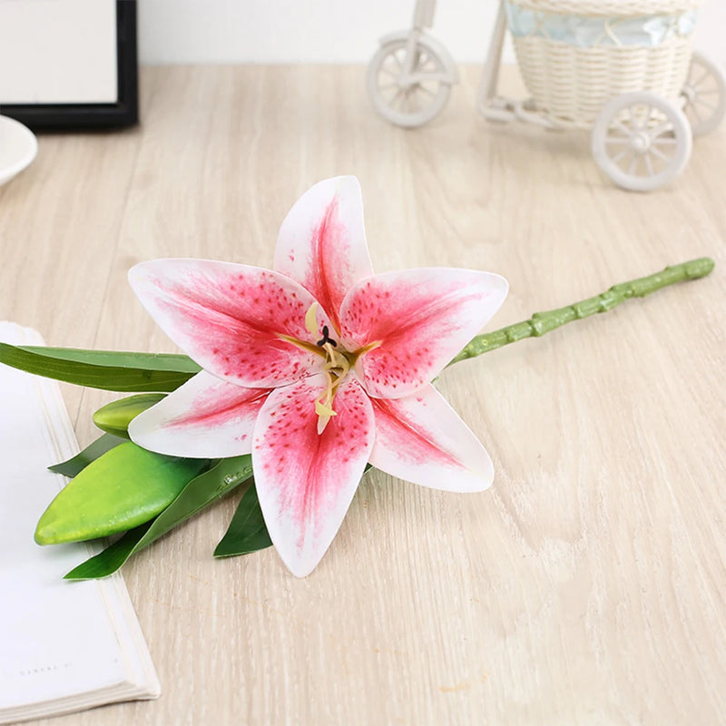 fleurs artificielles de lys pour décoration de jardin et mariage