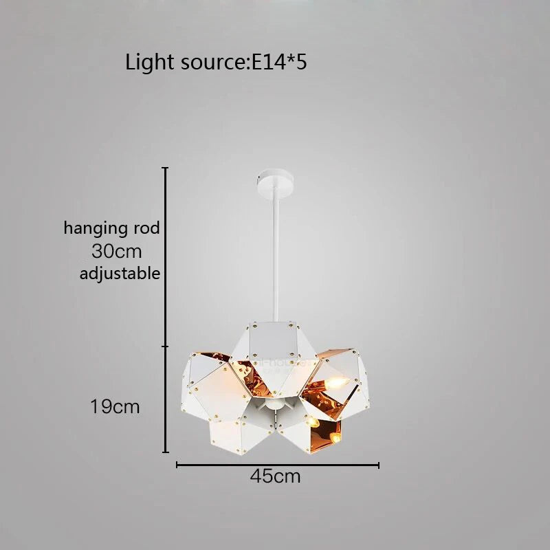 LED-Pendelleuchte Cube im Art-Déco-Stil, vielseitig