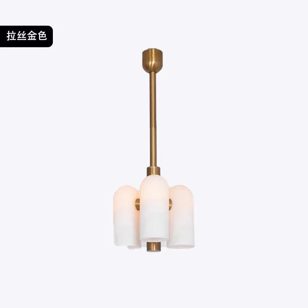 lustre en verre laiteux luminaire suspendu design moderne élégant - vue 9 sur 13