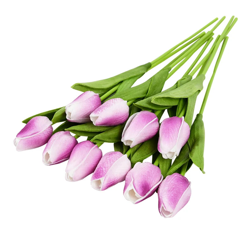 lot de 10 tulipes artificielles pour décoration de mariage et jardin