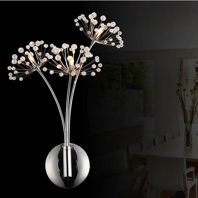 applique murale nordique en forme de pissenlit design créatif à led - vue 8 sur 7