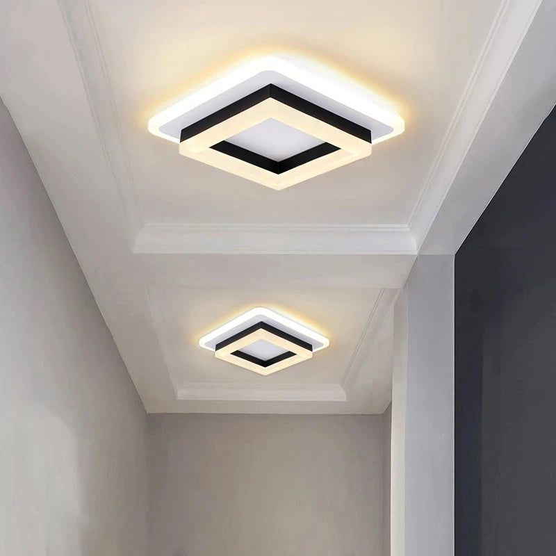 Plafonnier carré led moderne simple nordique pour intérieur - vue 4 sur 14