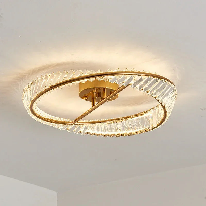 Plafonnier de luxe en cristal led nordique pour décoration intérieure - vue 5 sur 9