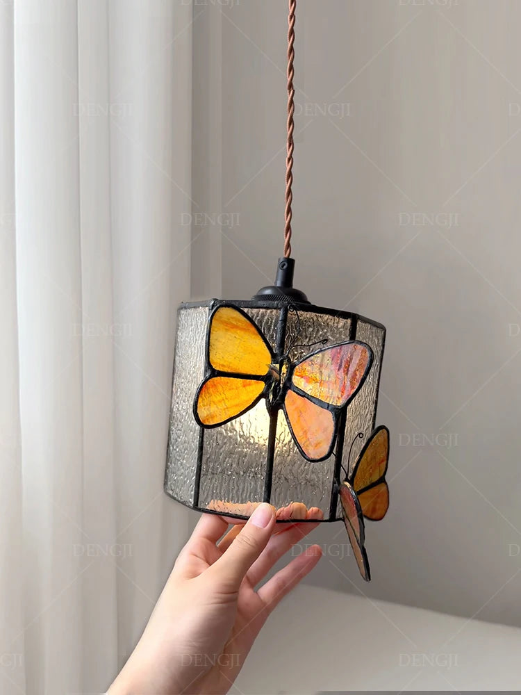 lustre multicolore style tiffany pour éclairage intérieur enfants - vue 7 sur 9