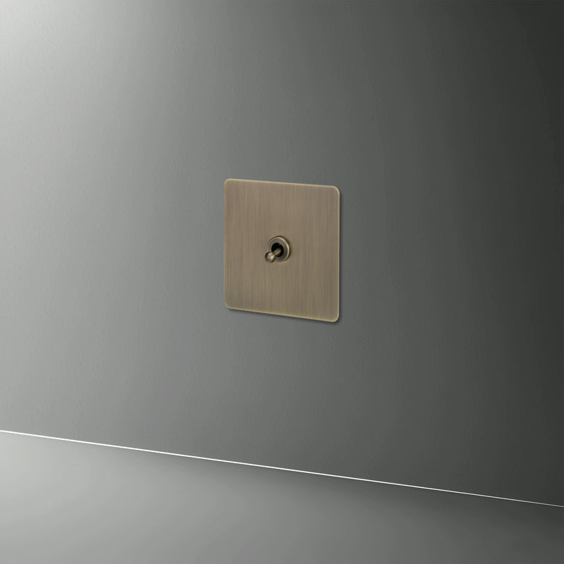 Prise double RJ45 en acier gris brossé bords arrondis