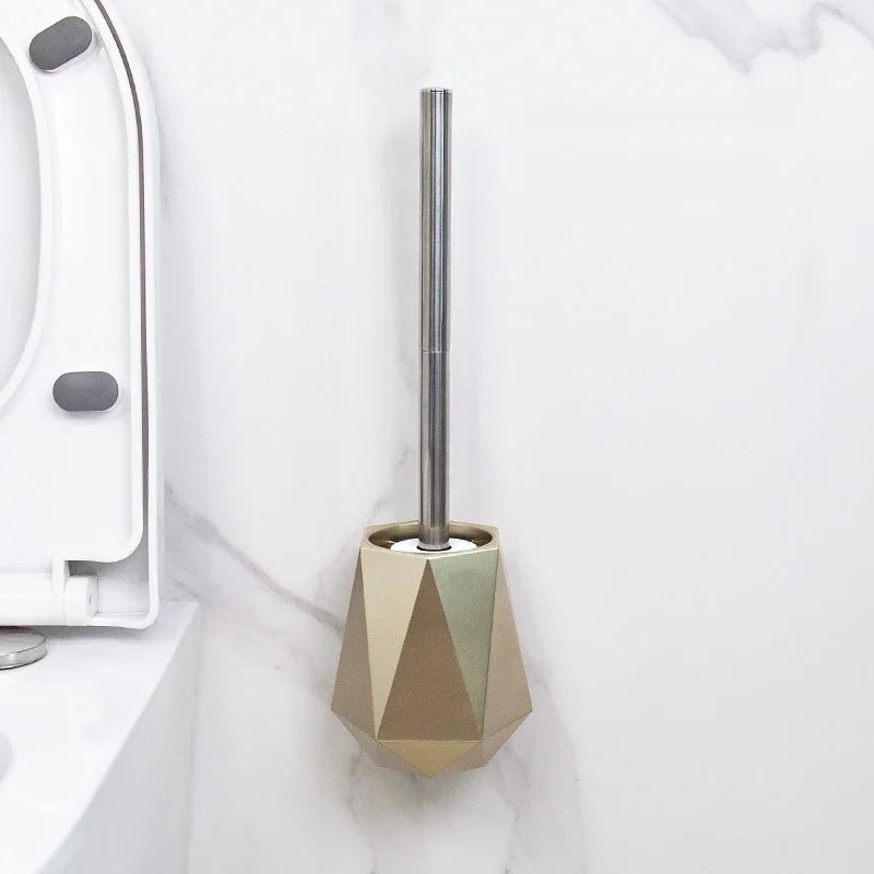 brosse de toilette en silicone avec support mural ou sur pied - vue 4 sur 10