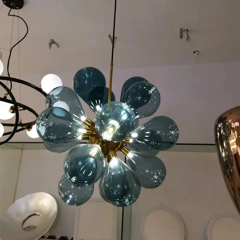 Moderne Glas-Pendelleuchte Design für Innendekoration - vue 6 sur 11