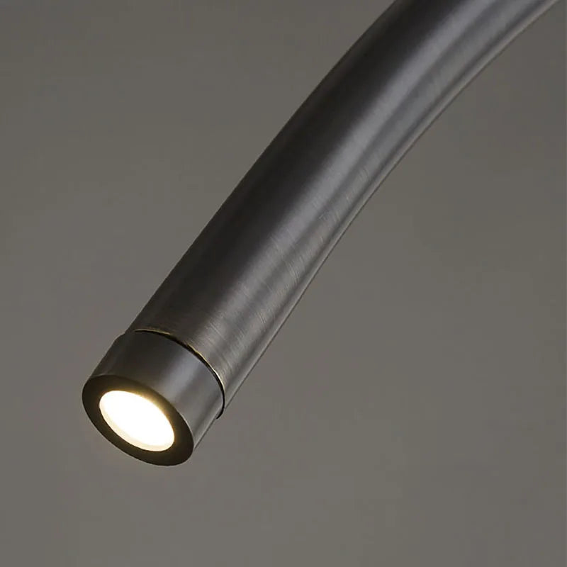 lampe suspendue en laiton noir doré avec led pour bars et restaurants - vue 7 sur 7