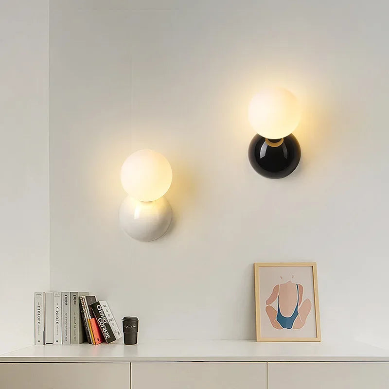 LED Applique Moderne Crème Cucurbit Flare Lumière Pour Chambre Chevet Salon Couloir Escalier Allée Balcon Décorations pour La Maison - vue 7 sur 9