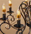 Vintage-Kronleuchter aus Eisen für elegantes Interieur
