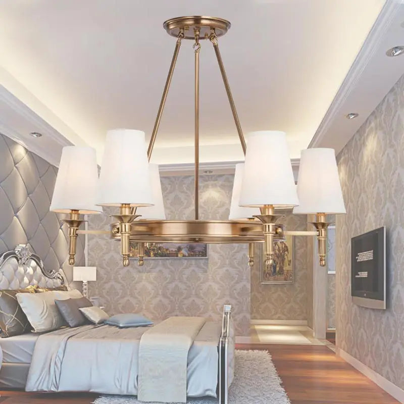 Lustre moderne en cuivre et Bronze véritable - vue 2 sur 5