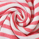 Serviette de plage turque rayures pompons grande taille