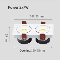 projecteur led encastré anti-éblouissement angle réglable pour intérieur