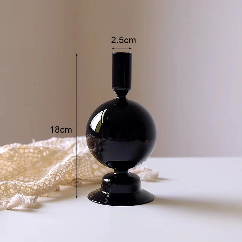 bougeoir en verre européen pour décoration et mariage - vue 12 sur 30