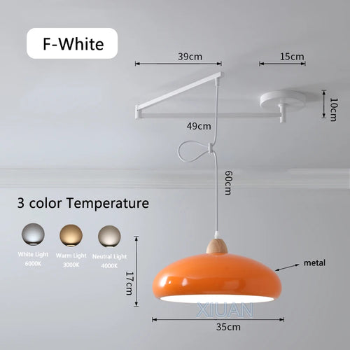 Moderne LED-Pendelleuchte mit schwenkbarem Arm - vue 14 sur 30