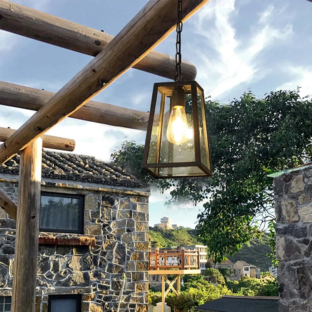 suspension rétro imperméable pour éclairage extérieur élégant - vue 4 sur 7