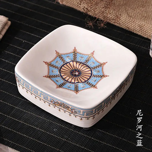 boîte à savon céramique européenne avec drainage créative pour salle de bain