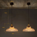 Kreative Vintage-Pendelleuchte aus transparentem Glas