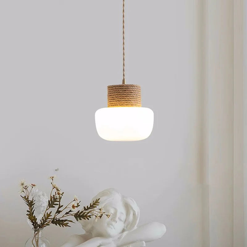 suspension LED en verre design nordique décorative - vue 6 sur 8