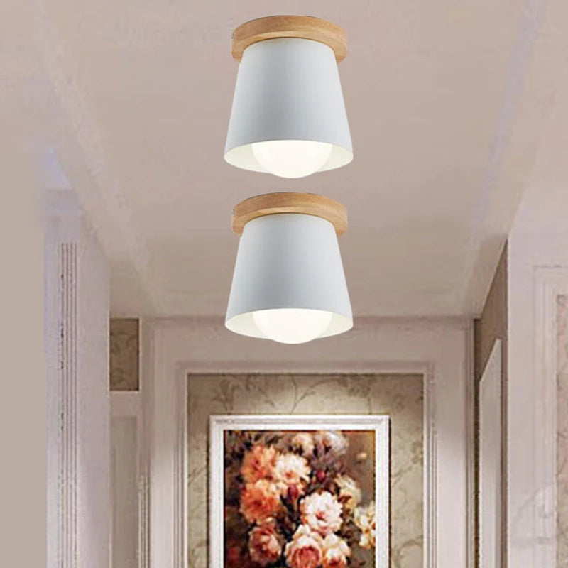 plafonnier nordique en bois luminaire créatif décoration moderne