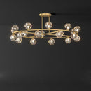 Art-déco-Deckenleuchte gold schwarz Design Kristall