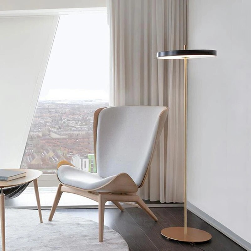 Lampadaire LED nordique variateur intérieur salon chambre étude - vue 3 sur 11