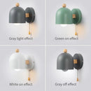 applique murale led macaron nordique décoration moderne avec interrupteur