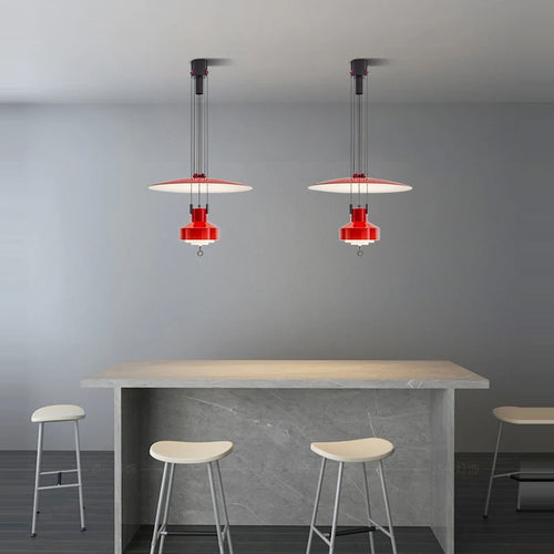 Italienischer flexibler Kronleuchter aus Aluminium mit dimmbaren LEDs - vue 3 sur 14