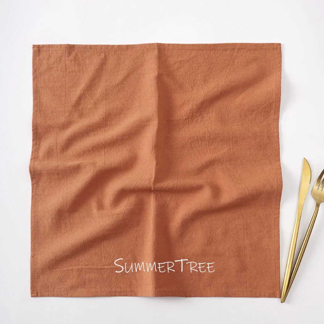 Serviette de table coton lot 24 style mediterraneen - vue 3 sur 6