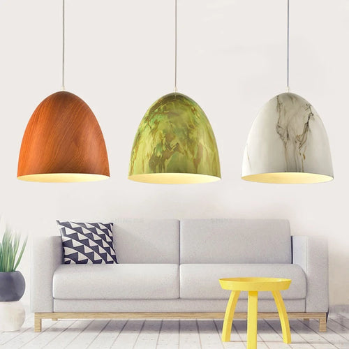 suspension moderne en imitation bois pour intérieur décoratif