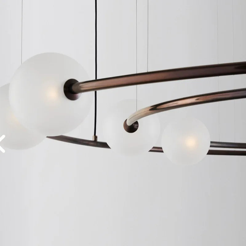 lustre postmoderne créatif minimaliste éclairage anneau rond design élégant - vue 7 sur 12