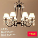 lustre rétro en fer et cristal style américain créatif