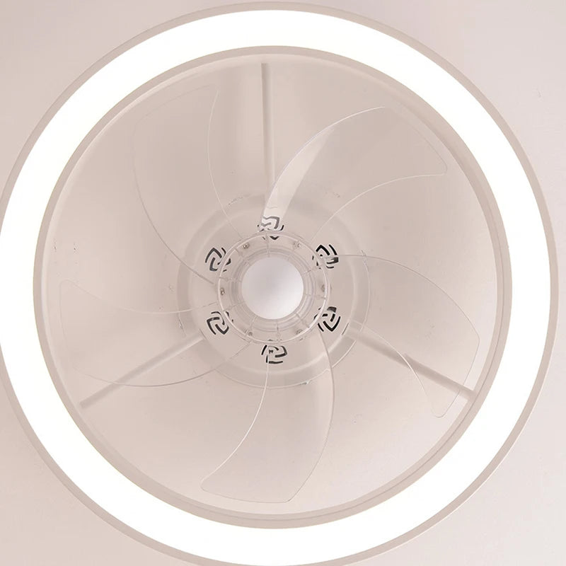 Modern LED Fan Light Remote Control Timed Electric Fan Bedroom, Living Room Decoration, Home Decoration LED Ceiling Fan Light - vue 6 sur 8