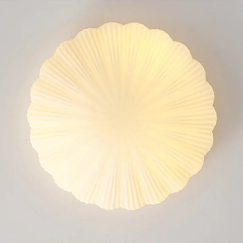 plafonnier en verre de coquillage style nordique pour décoration intérieure