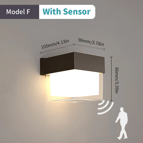 LED-Außenwandleuchte mit automatischem Bewegungssensor - vue 17 sur 20
