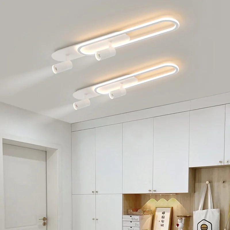 plafonnier led moderne avec projecteur luminaire décoratif d'intérieur - vue 5 sur 18