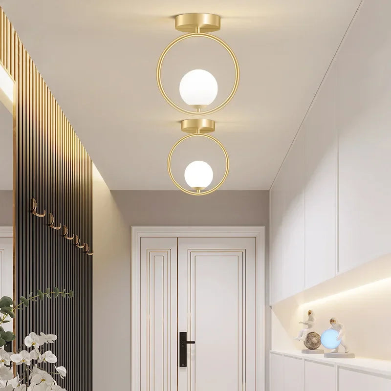plafonnier led moderne en verre pour décoration intérieure et éclairage - vue 7 sur 10