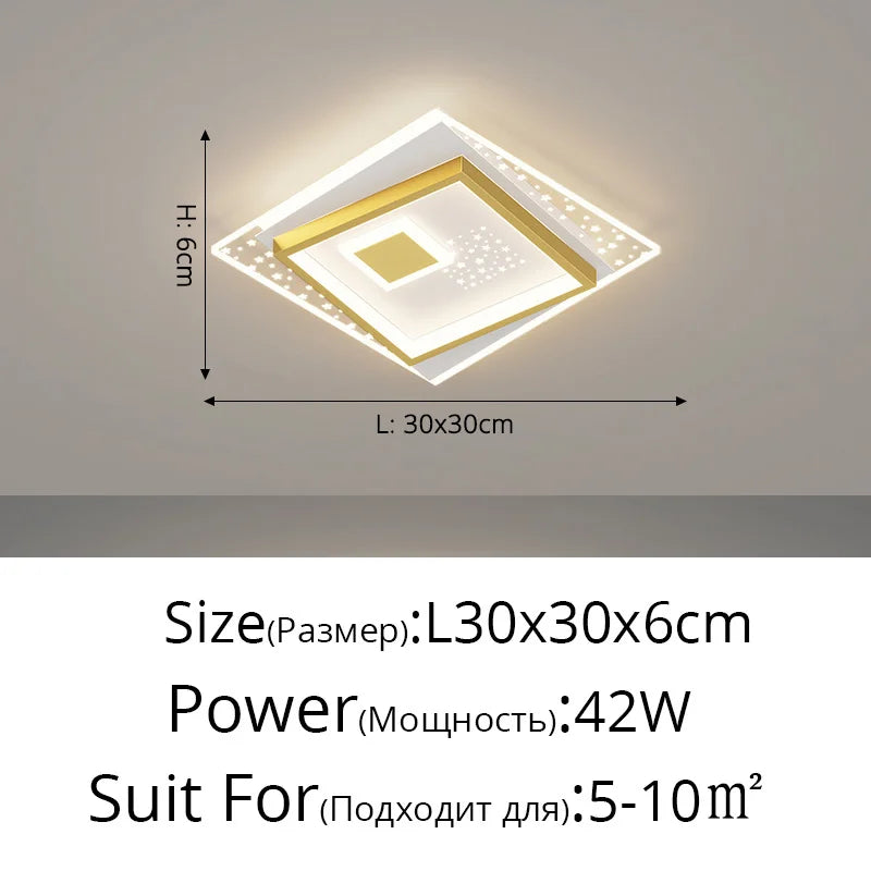 Moderner LED-Kronleuchter für Flur- und Korridorbeleuchtung - vue 11 sur 12