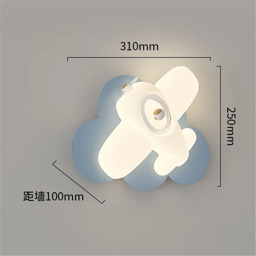 applique murale led en forme d'avion ou d'étoile pour enfants - vue 9 sur 9