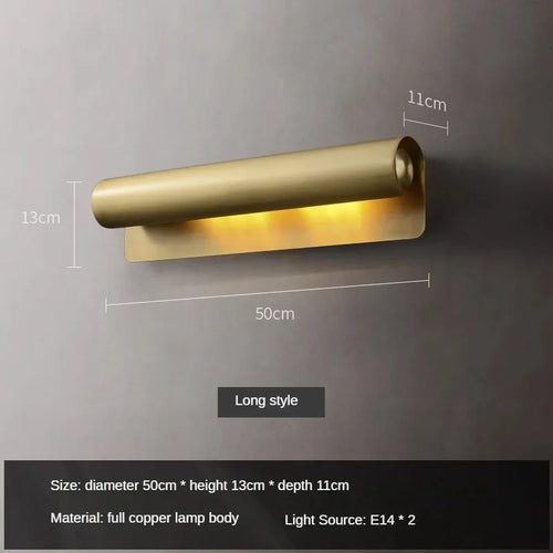 Moderne Wandleuchte aus Messing mit minimalistischem und kreativem Design